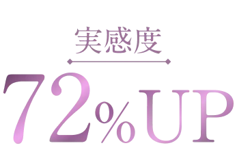 実感度72%UP